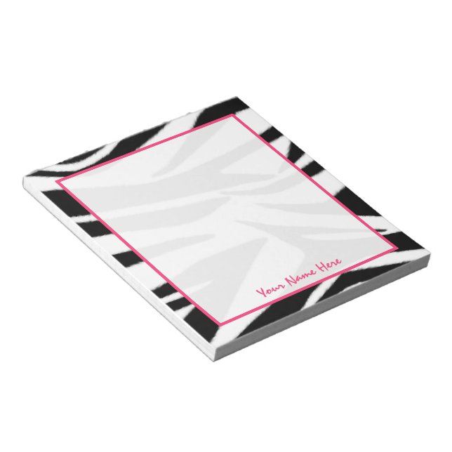 Bloco De Notas Notepad Personalizado Zebra (Inclinado)