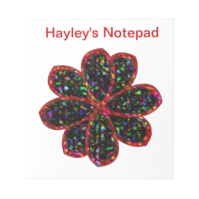 Bloco De Notas Notepad personalizável com ventilador brilhante pr (Frente)