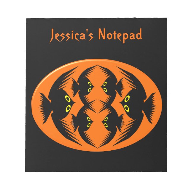 Bloco De Notas Notepad Personalizável do Halloween Crows (Frente)