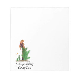 Bloco De Notas Notepad Pinup Girl Hiker Redhead