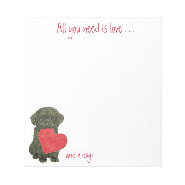 Bloco De Notas Notepad Poodle Puppy (Frente)