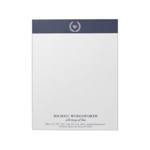 Bloco De Notas Notepad Professional A4 Clássico Monograma