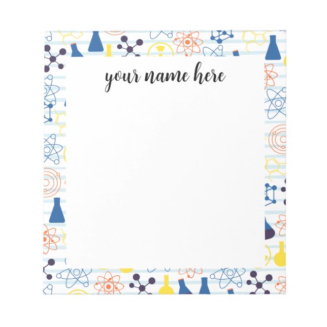 Bloco De Notas Notepad, professor de Química Personalizado (Frente)