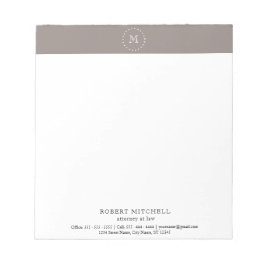 Bloco De Notas Notepad Profissional Elegante Monograma