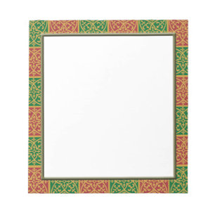 Bloco De Notas Notepad Red Green Fleur des Lis