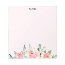 Notepad Rosa Floral Elegante - Torne-o personaliza