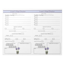 Bloco De Notas Notepad Roxo Crocus 5 e 1 Comida Diária do Control