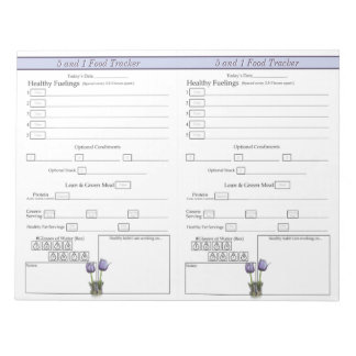 Bloco De Notas Notepad Roxo Crocus 5 e 1 Comida Diária do Control