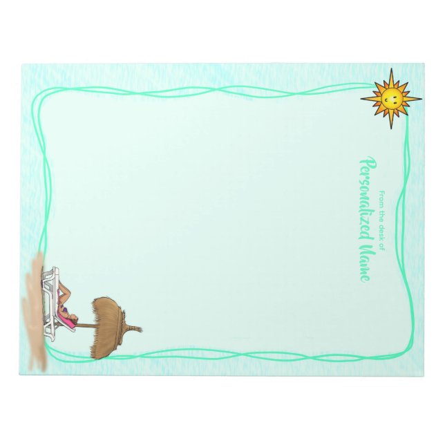 Bloco De Notas Notepad Sem Linhas Sun, Sand & Serenity (Frente)