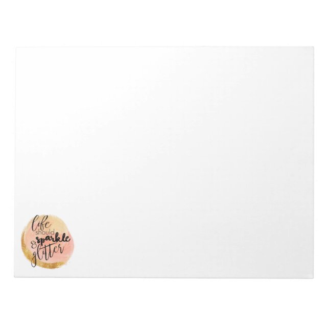 Bloco De Notas Notepad Semanal de Bolinhas de Aquarela Rosa e Dou (Frente)