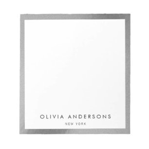 Bloco De Notas Notepad Silver Elegante