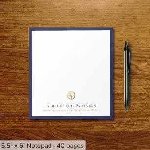 Bloco De Notas Notepad sofisticado com logotipo Compass