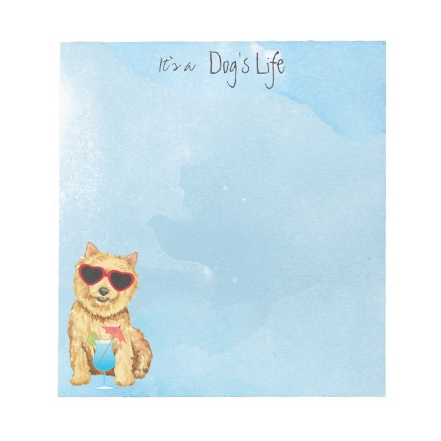 Bloco De Notas Notepad Summer Norwich Terrier (Frente)