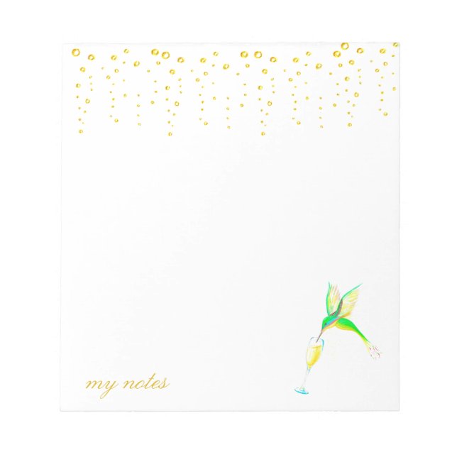 Bloco De Notas Notepad Tipsy Hummingbird (Frente)