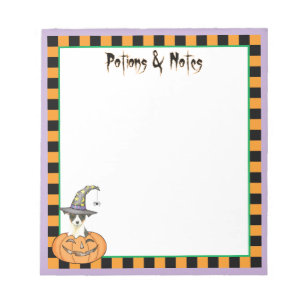 Bloco De Notas Notepad Toy Fox Terrier Halloween