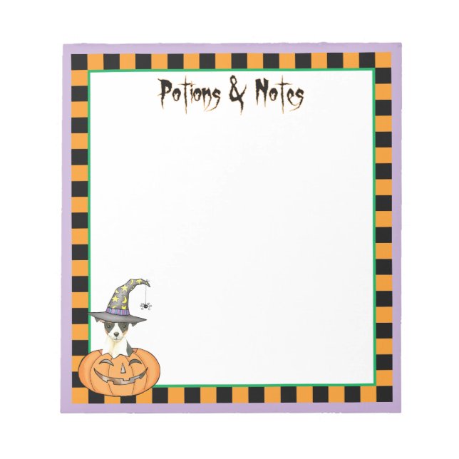 Bloco De Notas Notepad Toy Fox Terrier Halloween (Frente)