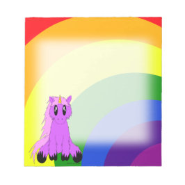 Bloco De Notas Notepad Unicórn Cute Scruffy (Rosa)