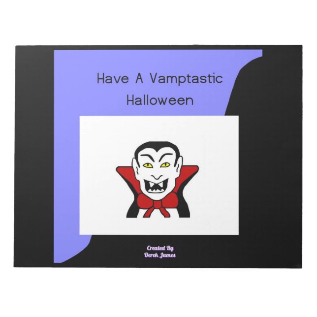 Bloco De Notas Notepad Vamtastic Halloween (27,9 cm x 21,6 cm) (Frente)