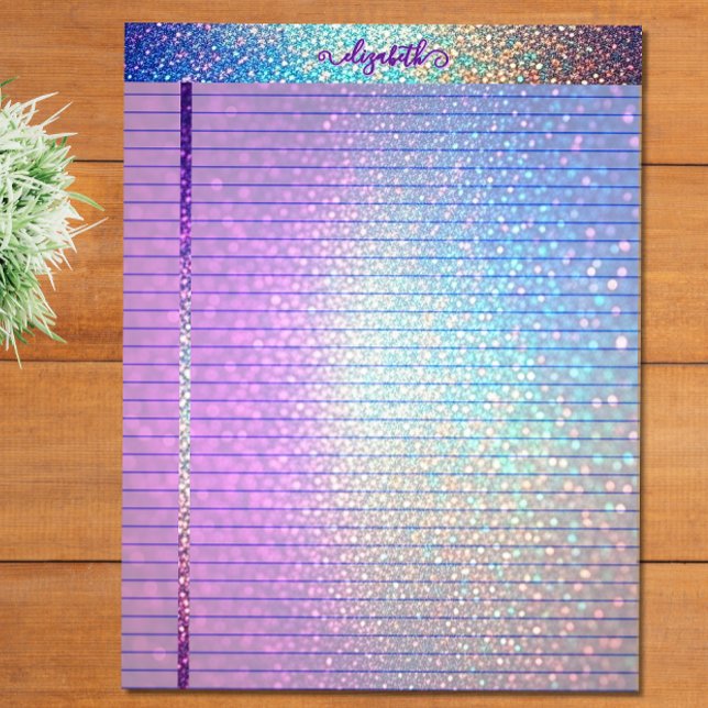 Bloco De Notas Notepad Vinculado à Glitter Multicolor (Criador carregado)