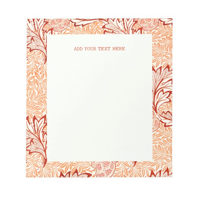 BLOCO DE NOTAS NOTEPAD: WILLIAM MORRIS: APPLE (Frente)