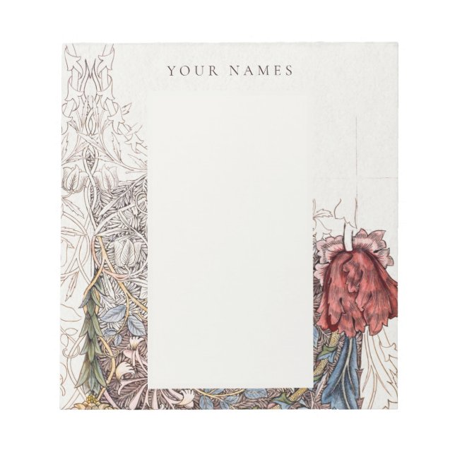 BLOCO DE NOTAS NOTEPAD: WILLIAM MORRIS: HONEYSUCKLE + TULIP (Frente)