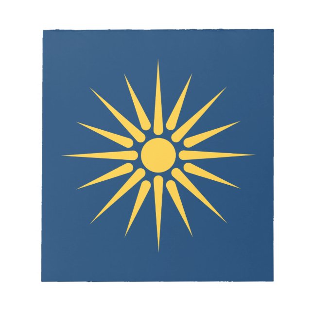 Bloco De Notas Notepad with Flag of Macedonia, Greece (Frente)
