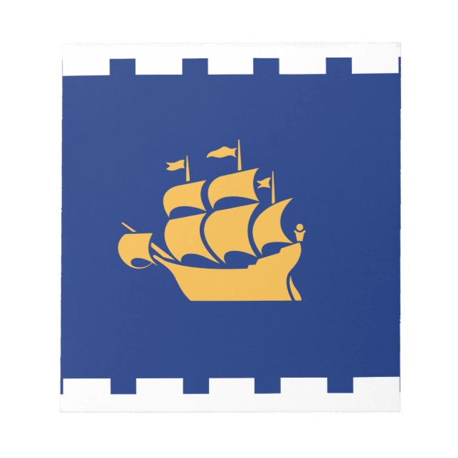 Bloco De Notas Notepad with Flag of Quebec City, Canada (Frente)