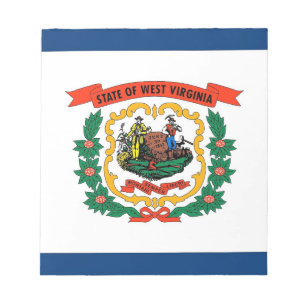 Bloco De Notas Notepad with Flag of West Virginia State