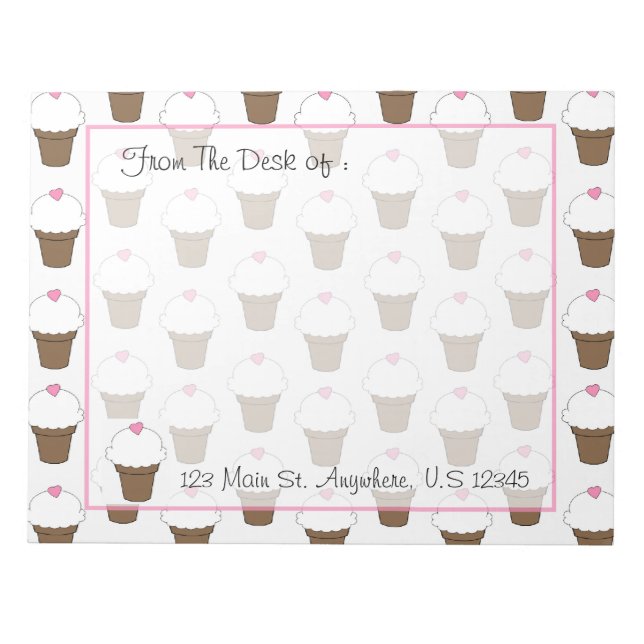Bloco De Notas Notepads Bonitos Por Um Gatinho Frisky (Frente)