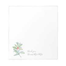 Notepads de Natal de Watercolor Greenery & Berries