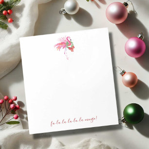 Bloco De Notas Notepads de Natal Tropicais Rosa Flamingo