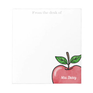 Bloco De Notas Notepads personalizados de professores da Red Appl