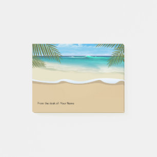 Bloco De Notas Notepads Sticky do Office de Tema de Praia