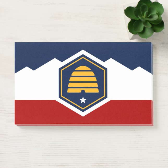 Bloco De Notas Notes with new flag of Utah, USA (Escritótio)