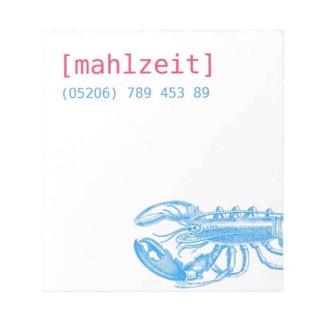 Bloco De Notas Notizkarten für Restaurants (Frente)