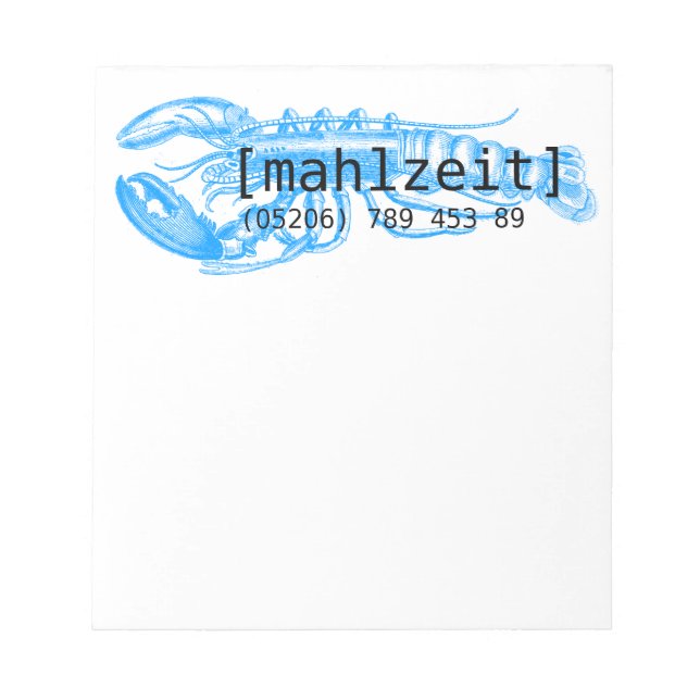 Bloco De Notas Notizkarten für Restaurants (Frente)