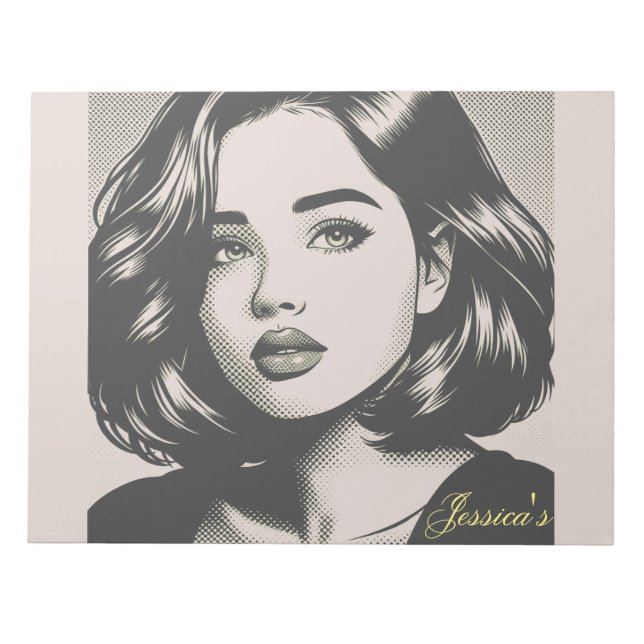 Bloco De Notas notpad de arte pop (Frente)