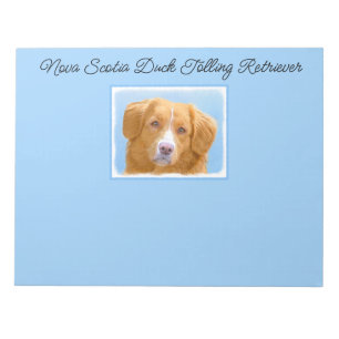 Bloco De Notas Nova Escócia Duck Tolice Retriever Dog Pintura Não