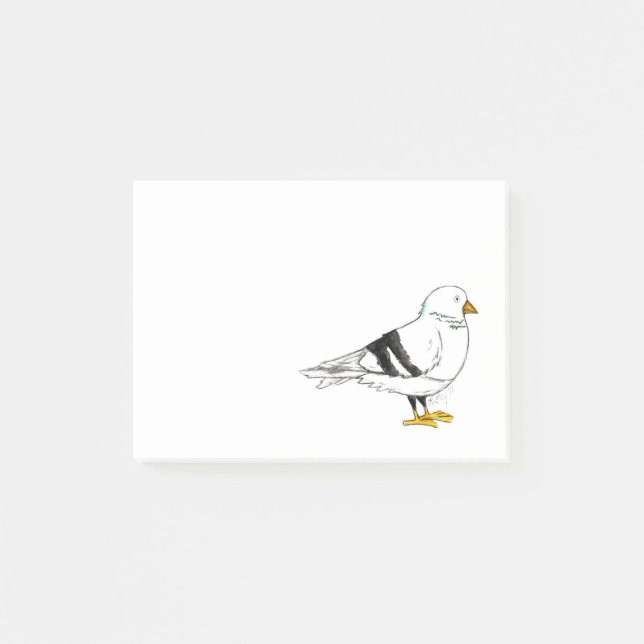 Bloco De Notas Nova Iorque NYC Pigeon Bird Posta (Frente)