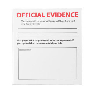 Bloco De Notas Novelty Evidence Oficial Notepad Funny 2