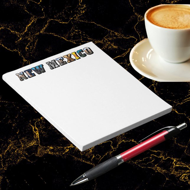 Bloco De Notas Novo Texto da Imagem do México (New Mexico, USA Notepad)