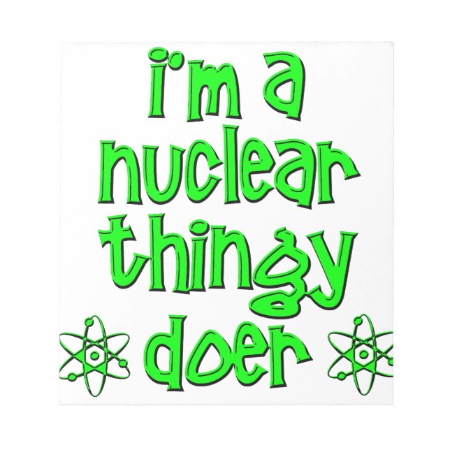 Bloco De Notas nuclear engraçado (Frente)