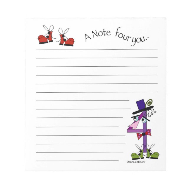 Bloco De Notas Número Quatro do Painel de Notas (Frente)