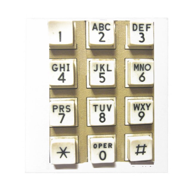 Bloco De Notas Números de telefone (Frente)
