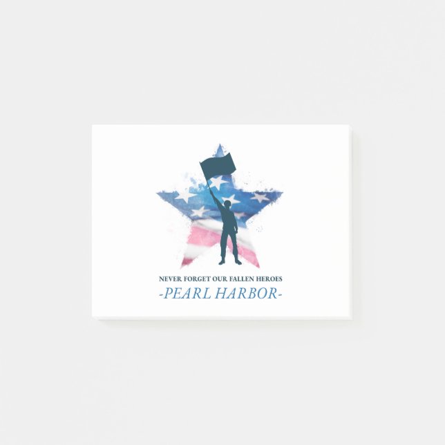 Bloco De Notas Nunca Esqueça o nosso falecido Heroes Pearl Harbor (Frente)