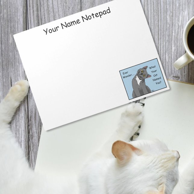 Bloco De Notas Nunca Mais Admirável Gato Azul (Criador carregado)