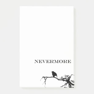 Bloco De Notas Nunca mais design de Edgar Allan Poe do corvo