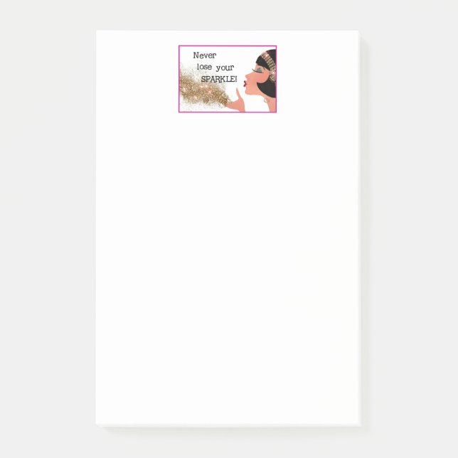 Bloco De Notas "Nunca Perder O SPARKLE!" Blocos de nota post-it (Frente)
