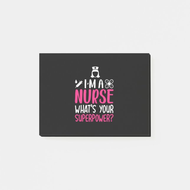 Bloco De Notas Nurse Gift | I Am A Nurse What Your Superpower (Frente)
