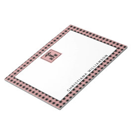 Bloco De Notas Nurse Registrada de Padrão de Xadrez Personalizado